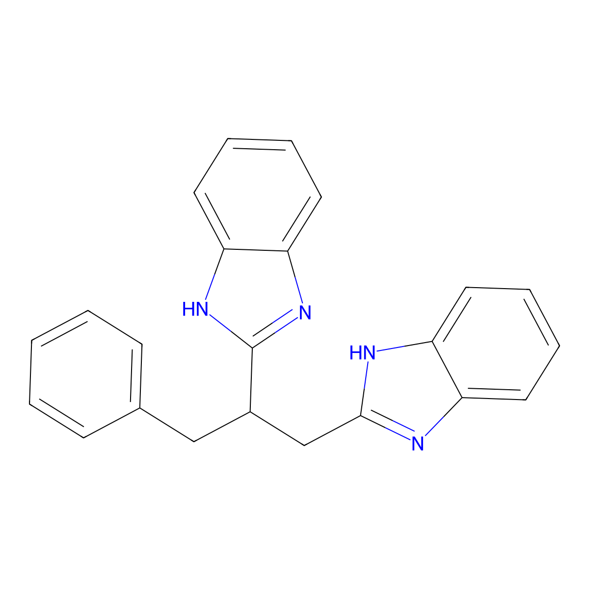 2-[1-(1H-benzimidazol-2-yl)-3-phenylpropan-2-yl]-1H-benzimidazole molecular structure, CAS 306318-61-6