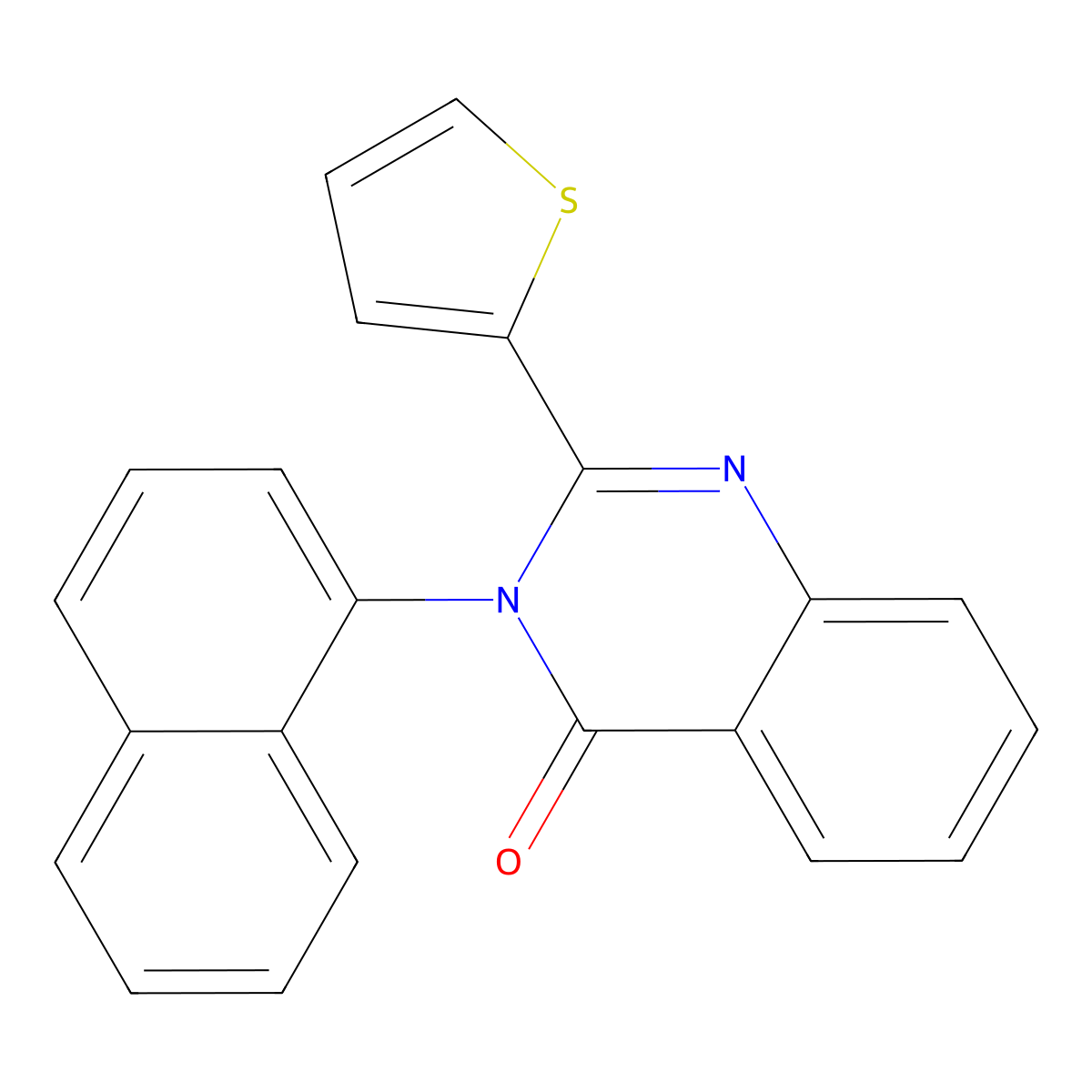 3-(1-naphthyl)-2-(2-thienyl)-4(3H)-quinazolinone molecular structure, CAS 306319-05-1