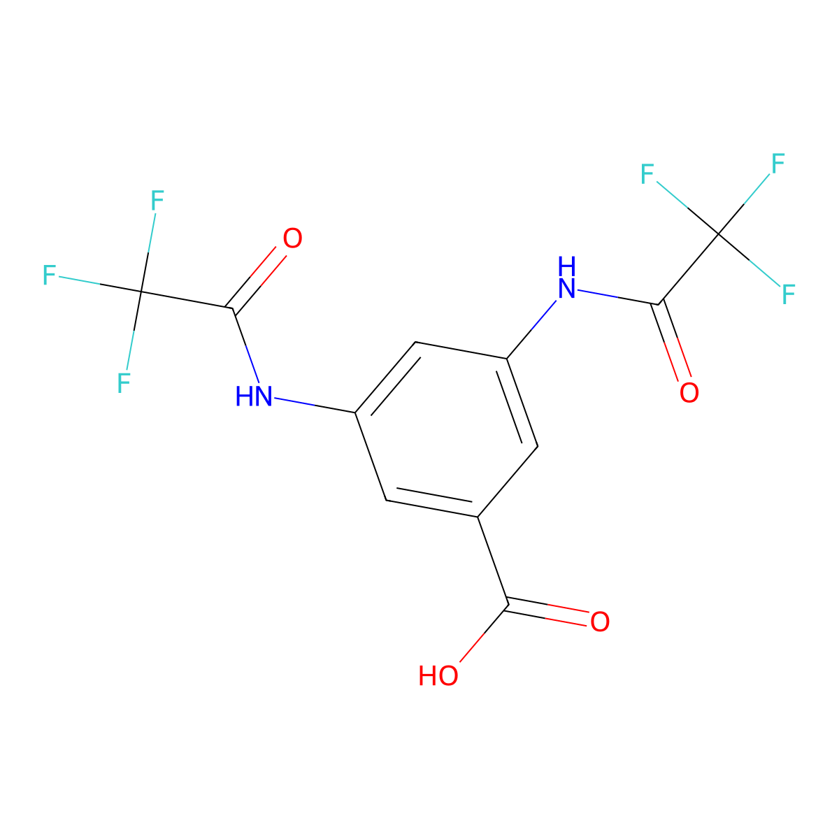 3,5-Bis[(trifluoroacetyl)amino]benzoic acid molecular structure, CAS 306319-80-2
