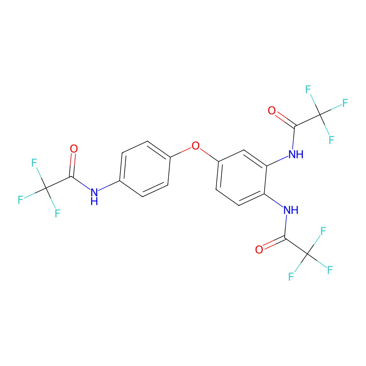 N-(4-{3,4-bis[(trifluoroacetyl)amino]phenoxy}phenyl)-2,2,2-trifluoroacetamide molecular structure, CAS 306319-82-4