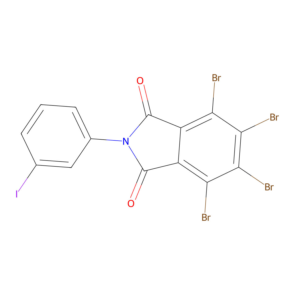 4,5,6,7-Tetrabromo-2-(3-iodophenyl)isoindole-1,3-dione molecular structure, CAS 306319-93-7