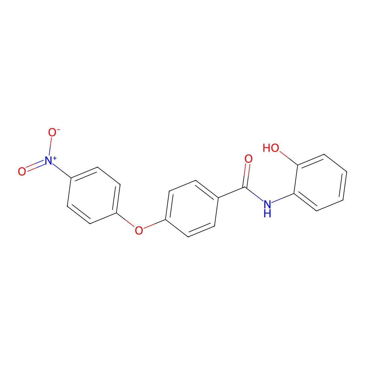 N-(2-hydroxyphenyl)-4-(4-nitrophenoxy)benzamide molecular structure, CAS 306320-13-8