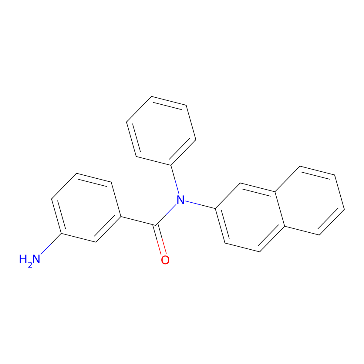 3-amino-N-naphthalen-2-yl-N-phenylbenzamide molecular structure, CAS 306320-59-2