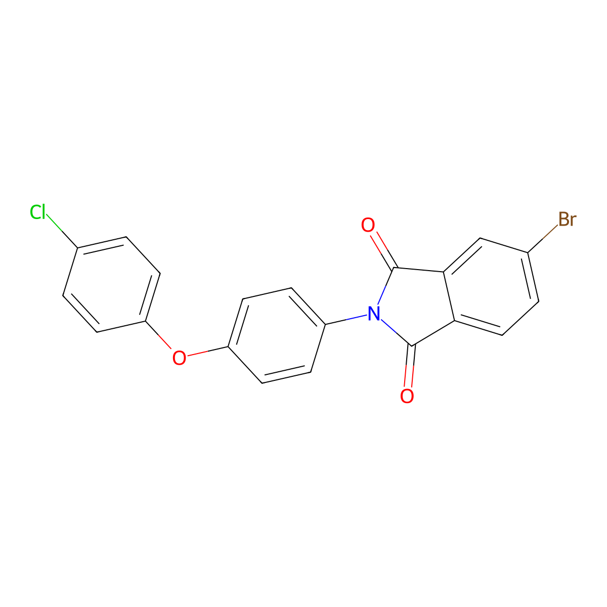 5-Bromo-2-[4-(4-chlorophenoxy)phenyl]isoindole-1,3-dione molecular structure, CAS 306320-63-8