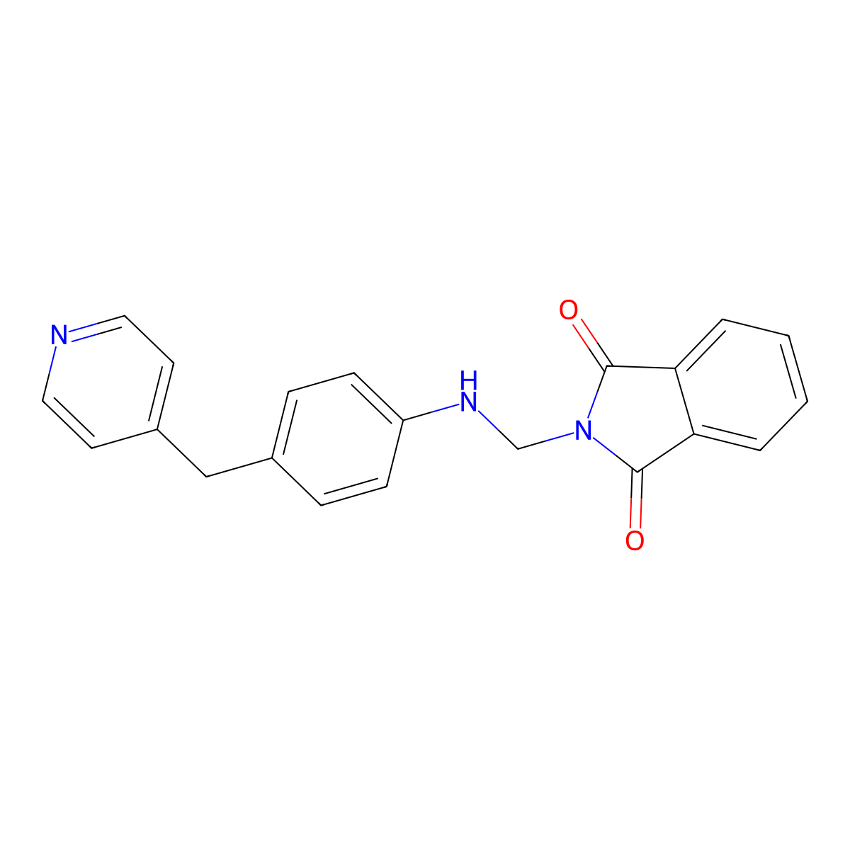 2-[[4-(Pyridin-4-ylmethyl)anilino]methyl]isoindole-1,3-dione molecular structure, CAS 306320-64-9