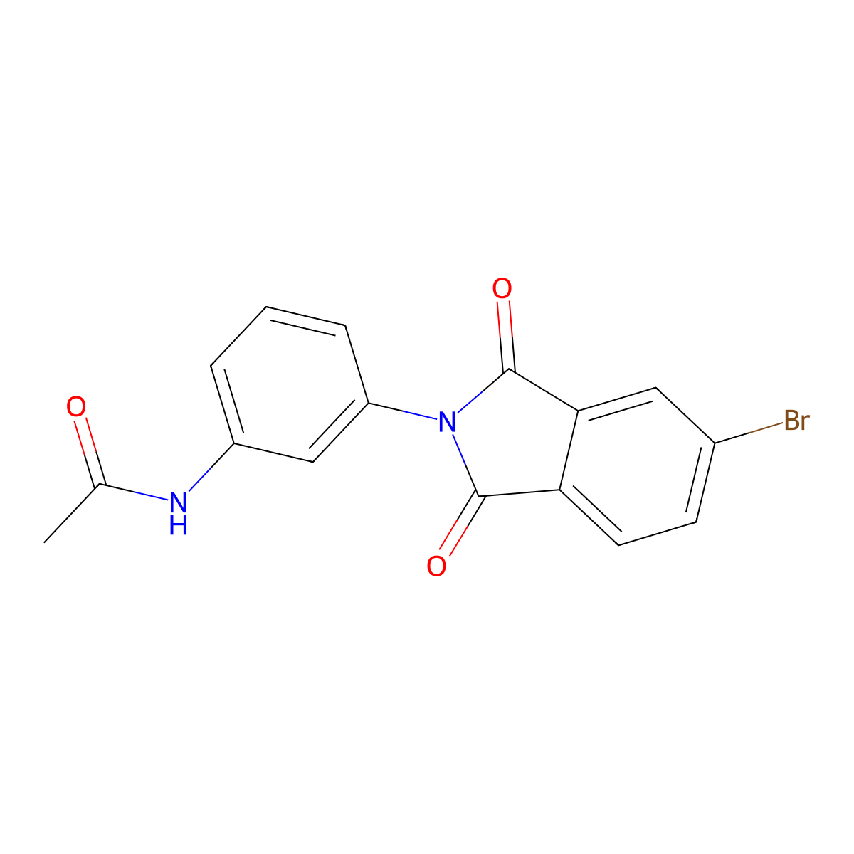 N-[3-(5-bromo-1,3-dioxoisoindol-2-yl)phenyl]acetamide molecular structure, CAS 306320-77-4