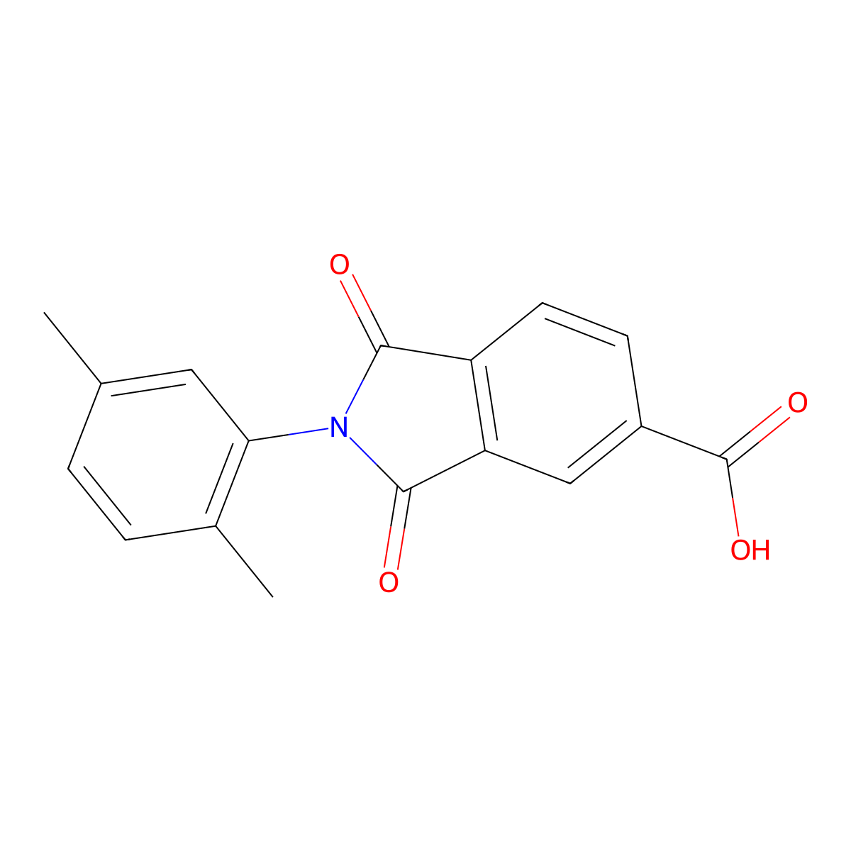 2-(2,5-Dimethylphenyl)-1,3-dioxoisoindoline-5-carboxylic acid molecular structure, CAS 306320-92-3