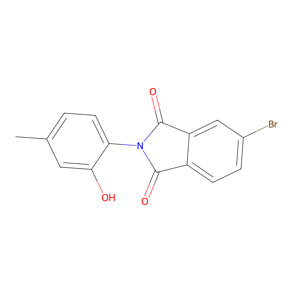5-bromo-2-(2-hydroxy-4-methylphenyl)-1H-isoindole-1,3(2H)-dione molecular structure, CAS 306320-93-4