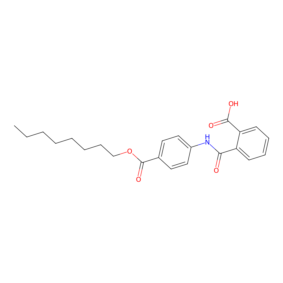 2-({4-[(Octyloxy)carbonyl]anilino}carbonyl)benzoic acid molecular structure, CAS 306321-07-3