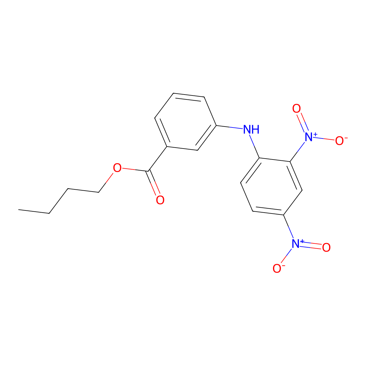 Butyl 3-[(2,4-dinitrophenyl)amino]benzoate molecular structure, CAS 306321-10-8