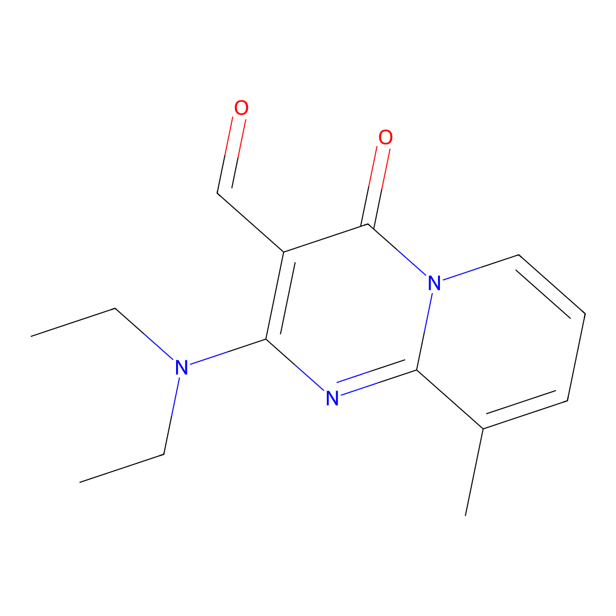 2-(diethylamino)-9-methyl-4-oxo-4H-pyrido[1,2-a]pyrimidine-3-carbaldehyde molecular structure, CAS 306321-55-1
