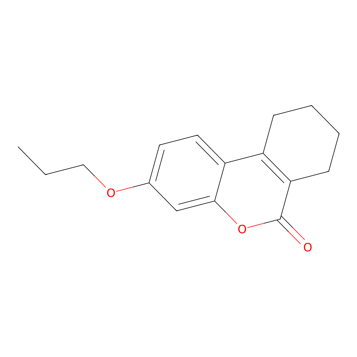 3-propoxy-7,8,9,10-tetrahydro-6H-benzo[c]chromen-6-one molecular structure, CAS 306321-63-1