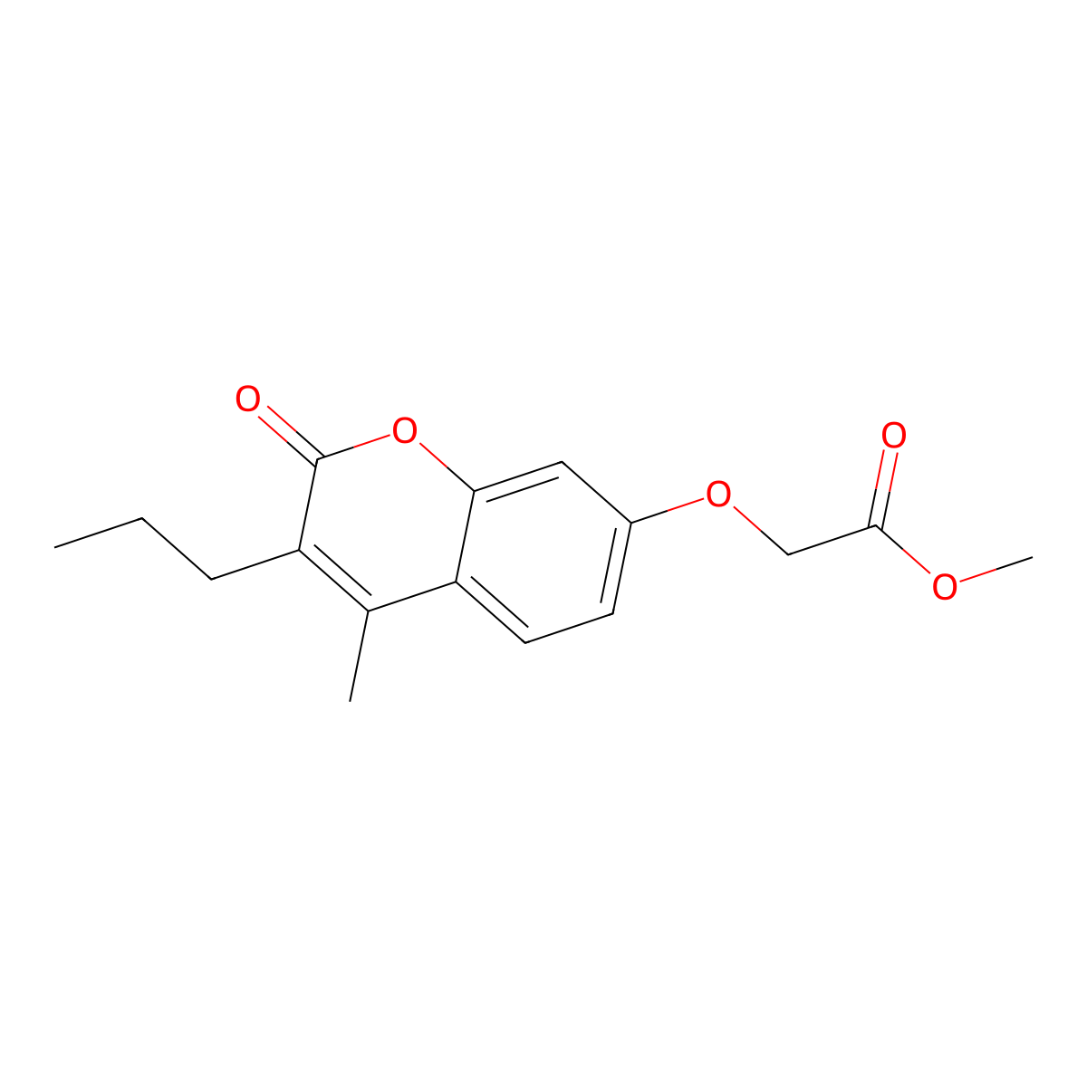 methyl [(4-methyl-2-oxo-3-propyl-2H-chromen-7-yl)oxy]acetate molecular structure, CAS 306321-73-3