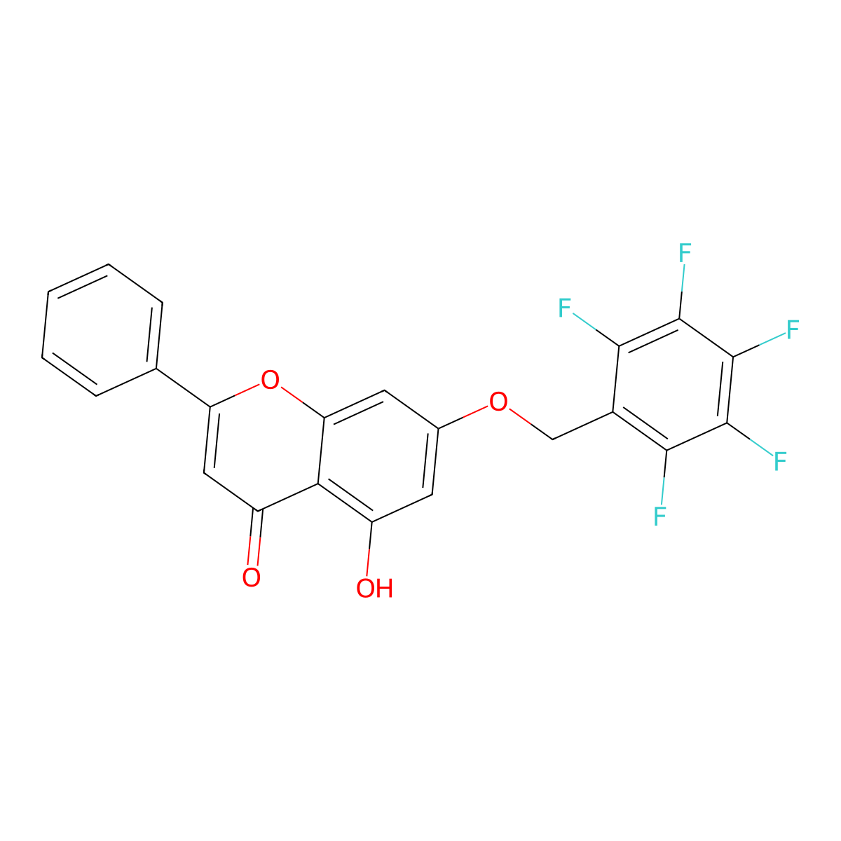 5-hydroxy-7-[(pentafluorobenzyl)oxy]-2-phenyl-4H-chromen-4-one molecular structure, CAS 306321-75-5