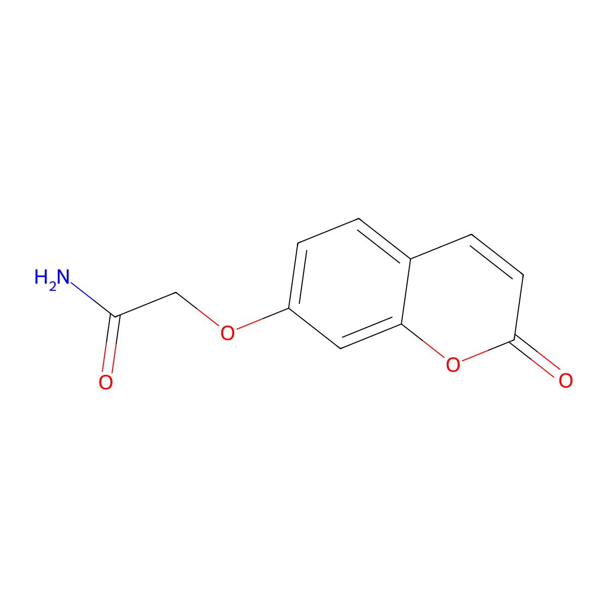 2-[(2-oxo-2H-chromen-7-yl)oxy]acetamide molecular structure, CAS 306321-81-3
