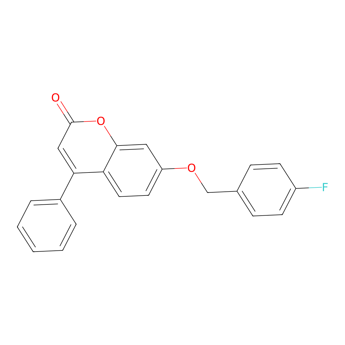 7-(4-Fluoro-benzyloxy)-4-phenyl-chromen-2-one molecular structure, CAS 306321-91-5