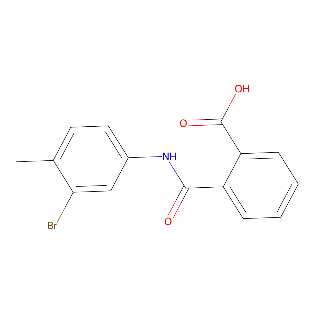 2-[(3-Bromo-4-methylphenyl)carbamoyl]benzoic acid molecular structure, CAS 306324-93-6