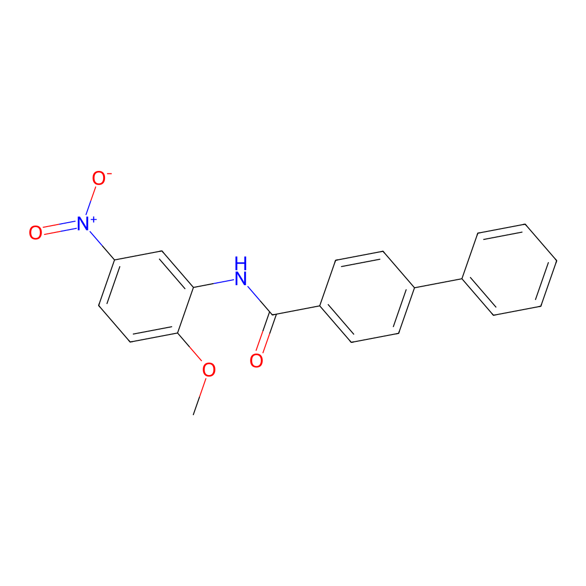 N-(2-methoxy-5-nitrophenyl)-[1,1'-biphenyl]-4-carboxamide molecular structure, CAS 306324-97-0