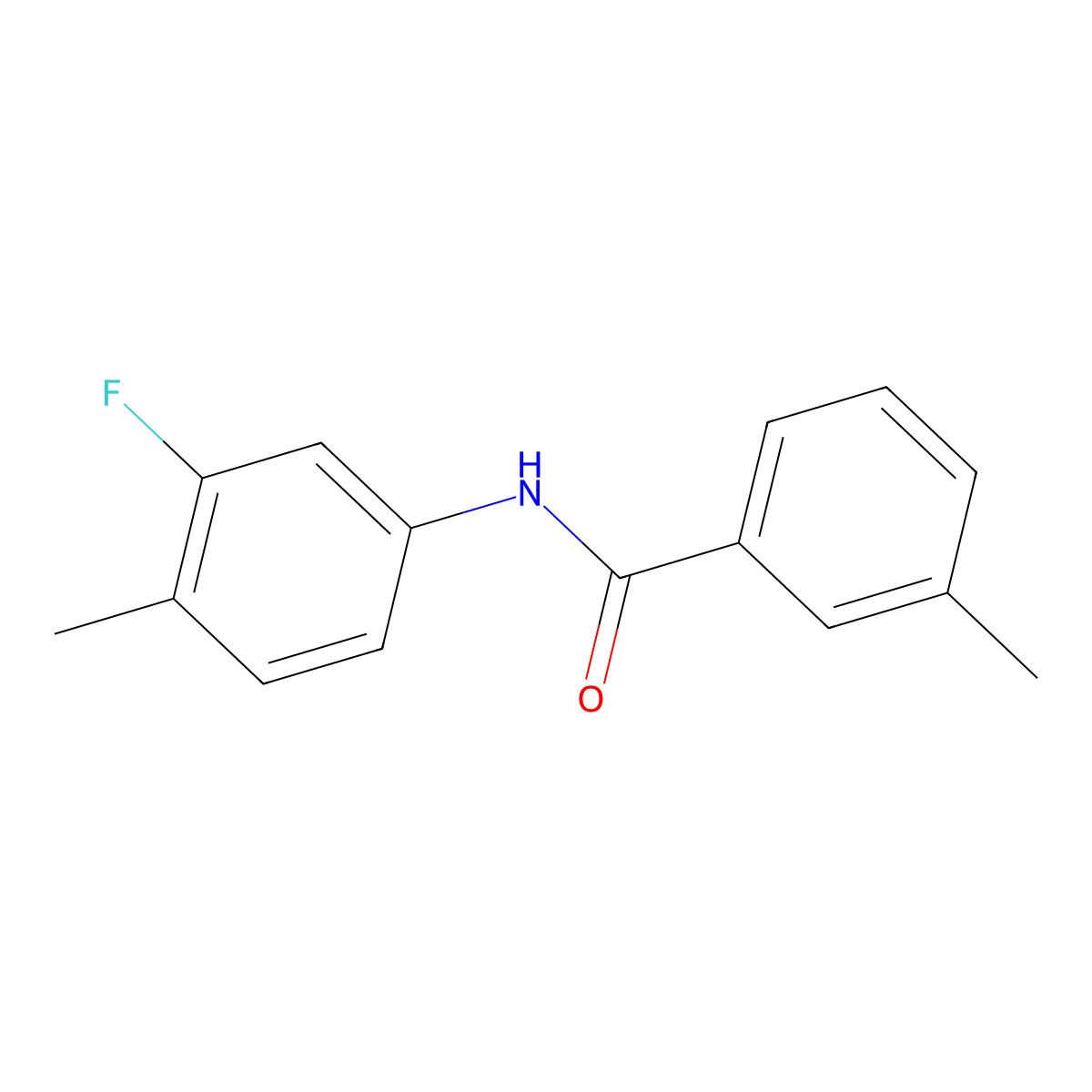 N-(3-fluoro-4-methylphenyl)-3-methylbenzamide molecular structure, CAS 306324-99-2