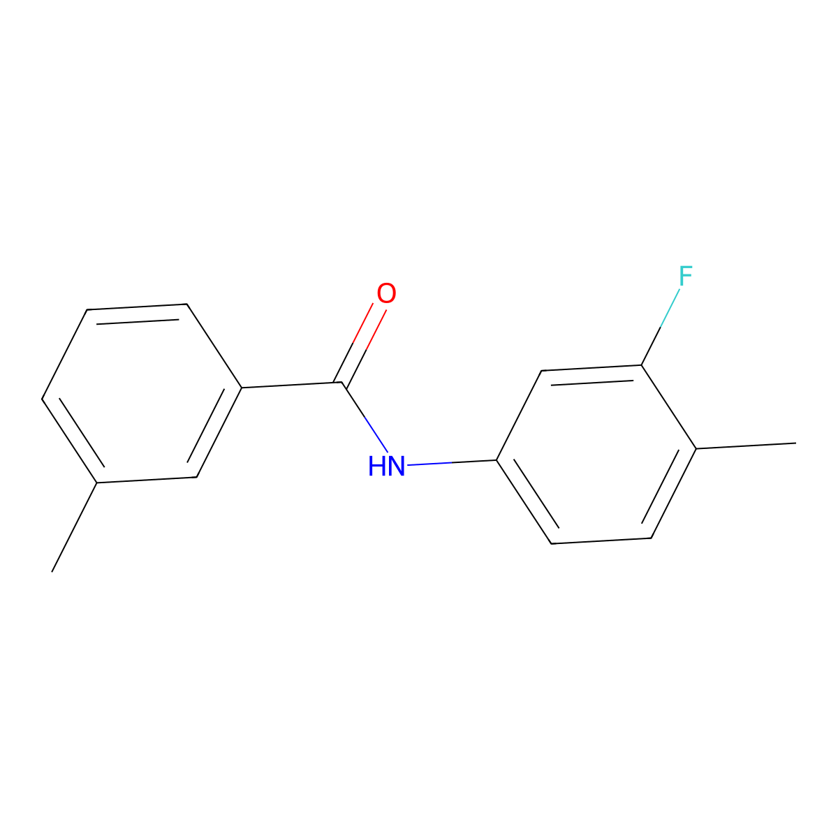 N-(3-fluoro-4-methylphenyl)-3-methylbenzamide molecular structure, CAS 306324-99-2