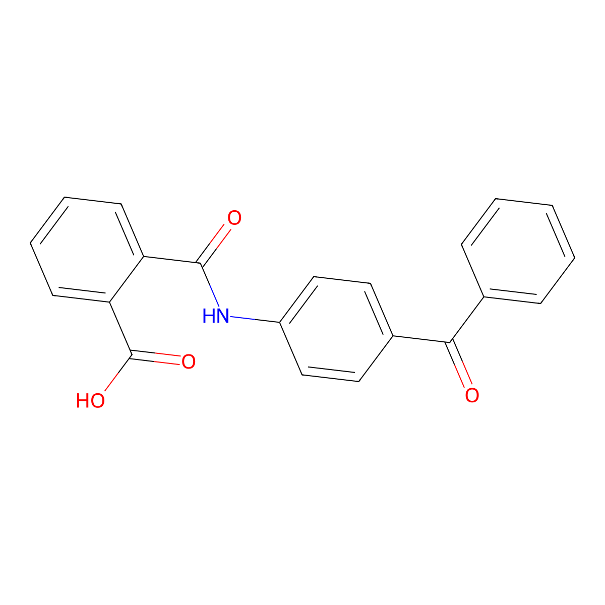 2-((4-Benzoylphenyl)carbamoyl)benzoic acid molecular structure, CAS 306325-05-3