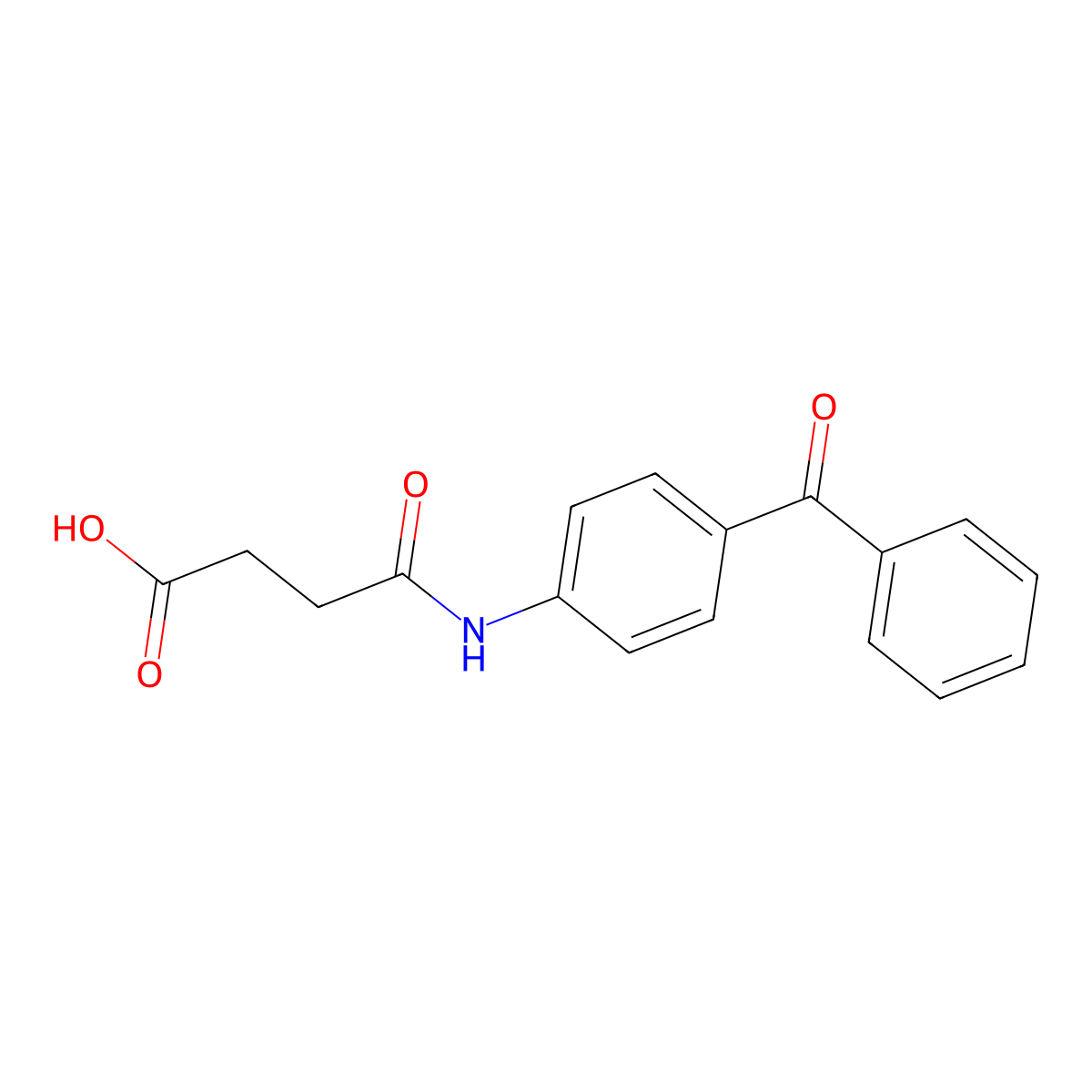 4-[(4-Benzoylphenyl)amino]-4-oxobutanoic acid molecular structure, CAS 306325-08-6