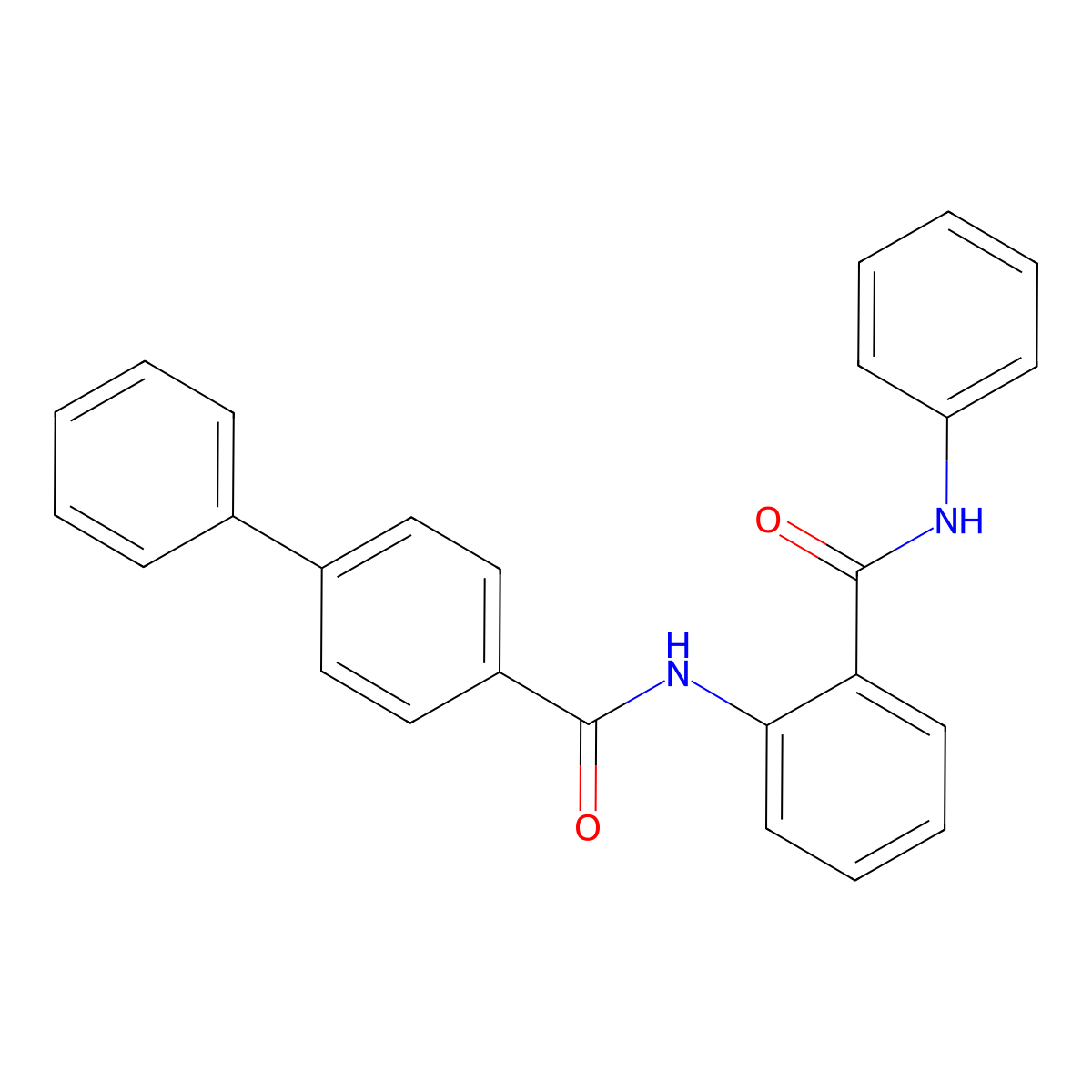 N-[2-(anilinocarbonyl)phenyl][1,1'-biphenyl]-4-carboxamide molecular structure, CAS 306325-16-6