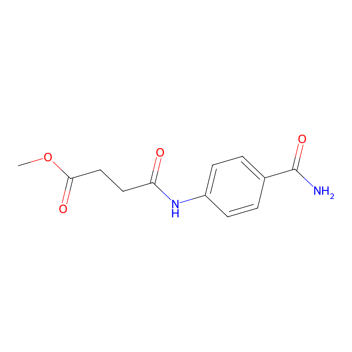Methyl 4-(4-carbamoylanilino)-4-oxobutanoate molecular structure, CAS 306325-20-2