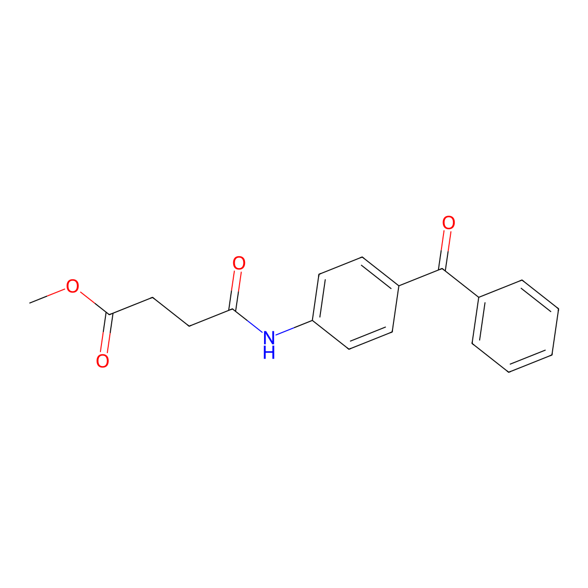 Methyl 4-(4-benzoylanilino)-4-oxobutanoate molecular structure, CAS 306325-22-4