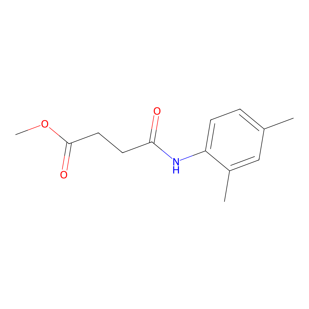 Methyl 4-(2,4-dimethylanilino)-4-oxobutanoate molecular structure, CAS 306325-28-0
