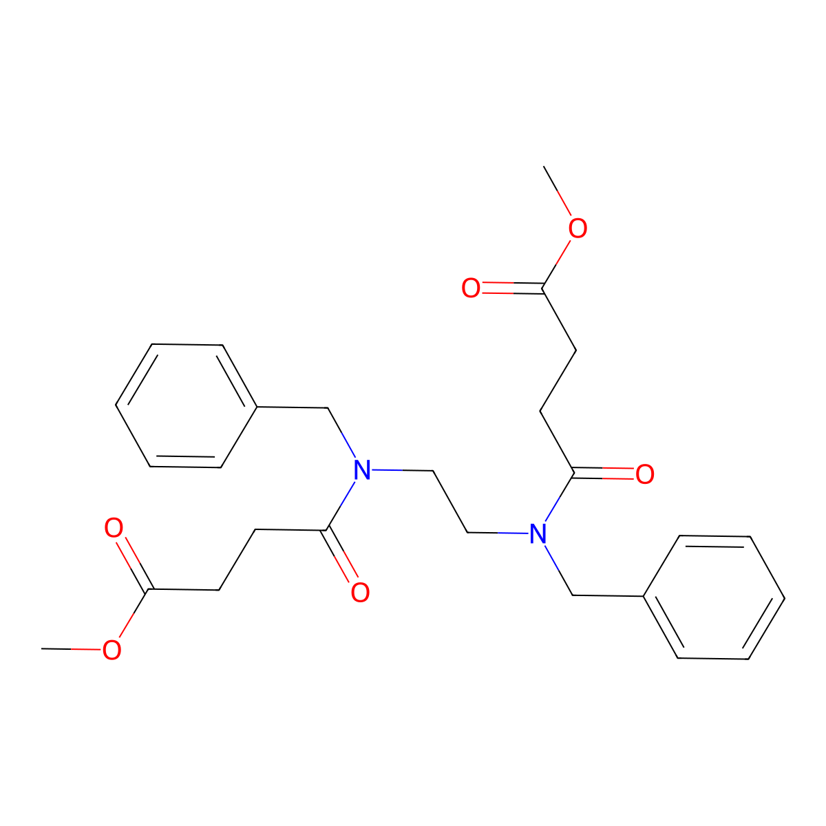 Methyl 4-(benzyl{2-[benzyl(4-methoxy-4-oxobutanoyl)amino]ethyl}amino)-4-oxobutanoate molecular structure, CAS 306325-33-7