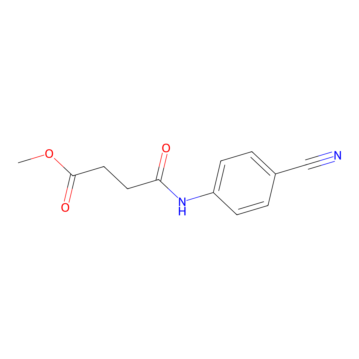 Methyl 4-(4-cyanoanilino)-4-oxobutanoate molecular structure, CAS 306325-34-8