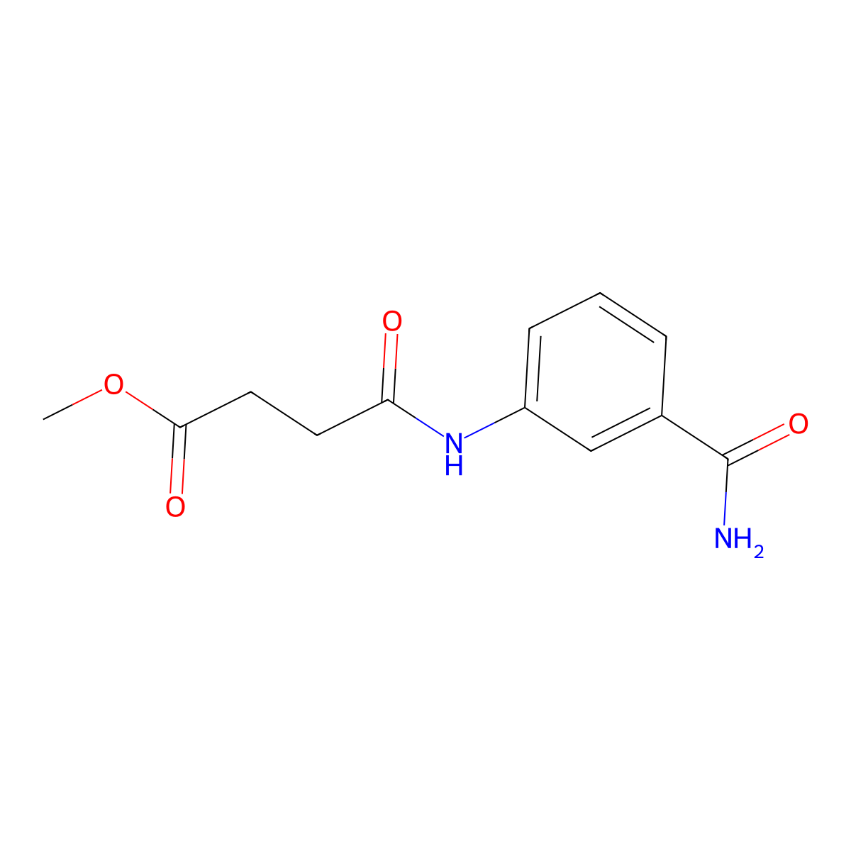 Methyl 4-[(3-carbamoylphenyl)amino]-4-oxobutanoate molecular structure, CAS 306325-41-7