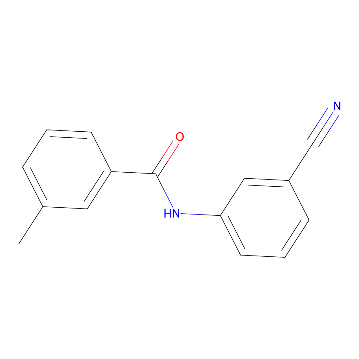 N-(3-cyanophenyl)-3-methylbenzamide molecular structure, CAS 306325-42-8