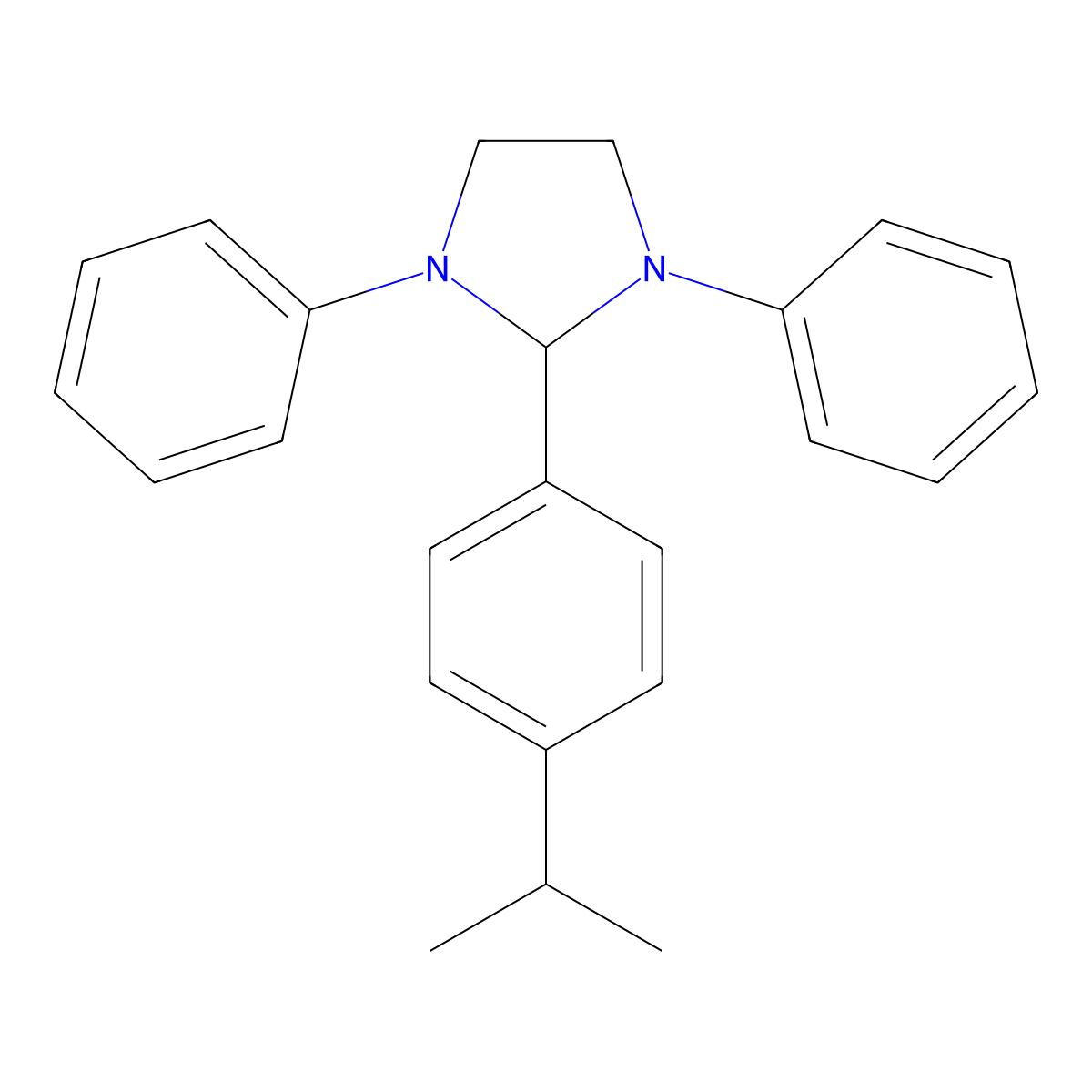2-(4-Isopropylphenyl)-1,3-diphenylimidazolidine molecular structure, CAS 306325-43-9