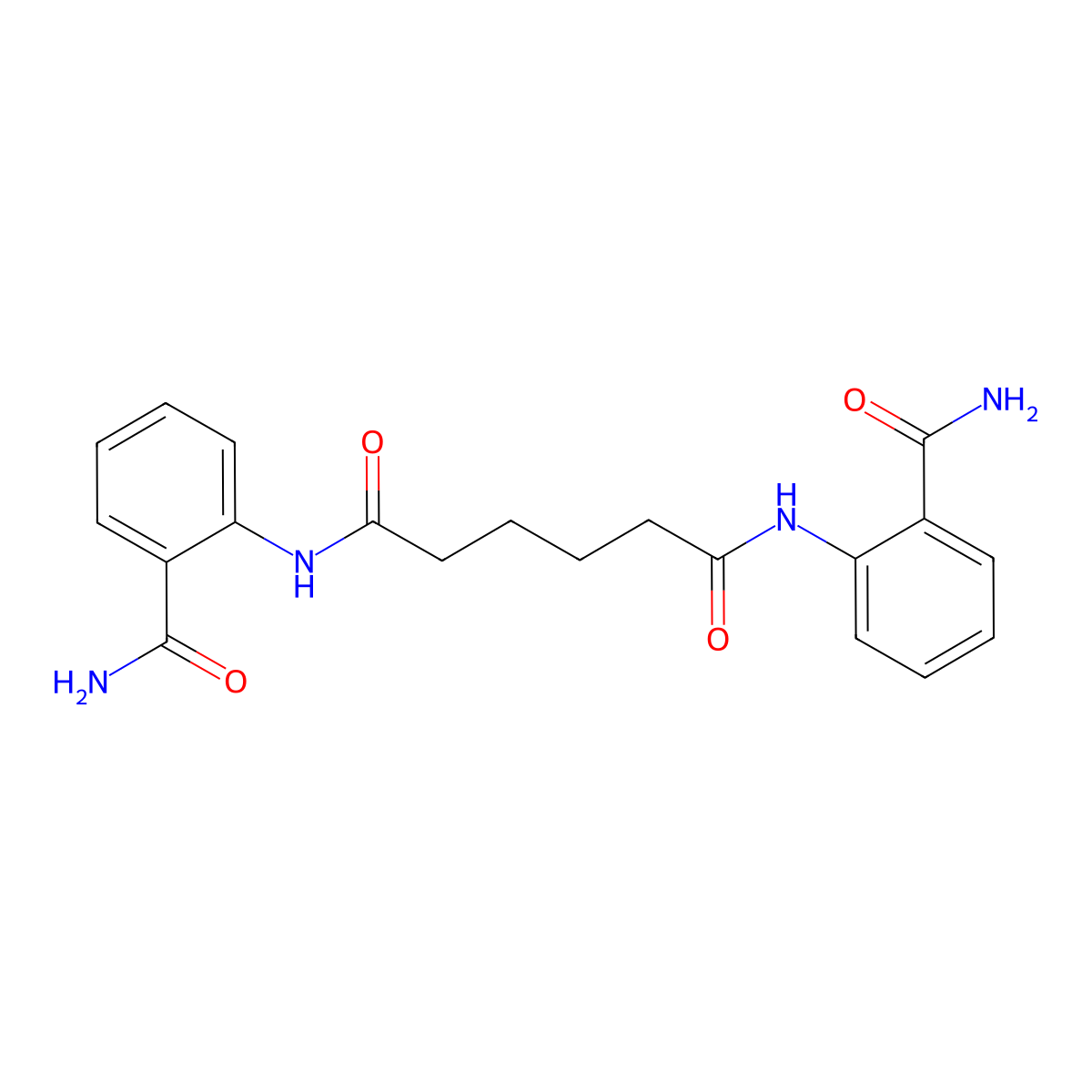 N,N'-bis(2-carbamoylphenyl)hexanediamide molecular structure, CAS 306325-44-0