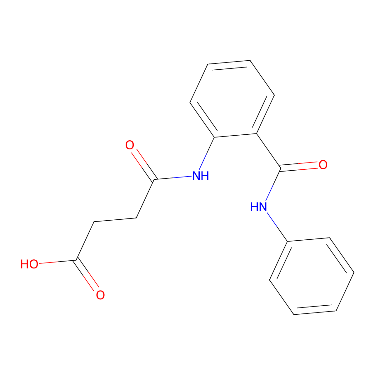 N-(2-Phenylcarbamoyl-phenyl)-succinamic acid molecular structure, CAS 306325-47-3