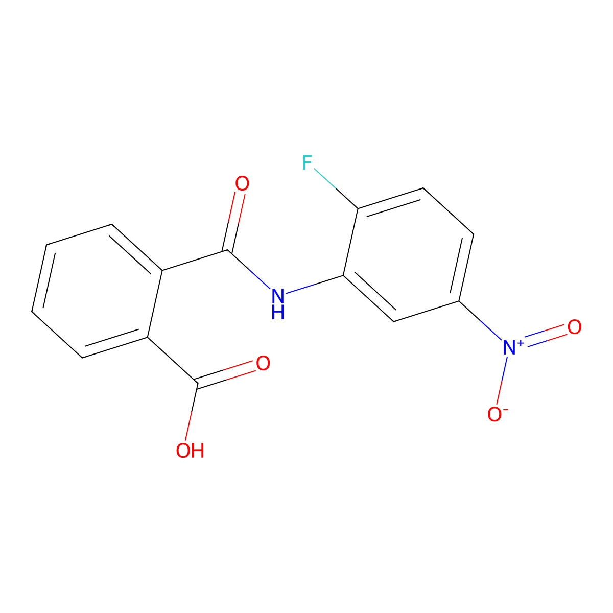 2-[(2-Fluoro-5-nitrophenyl)carbamoyl]benzoic acid molecular structure, CAS 306325-48-4