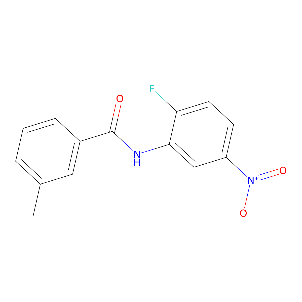N-(2-fluoro-5-nitrophenyl)-3-methylbenzamide molecular structure, CAS 306325-54-2