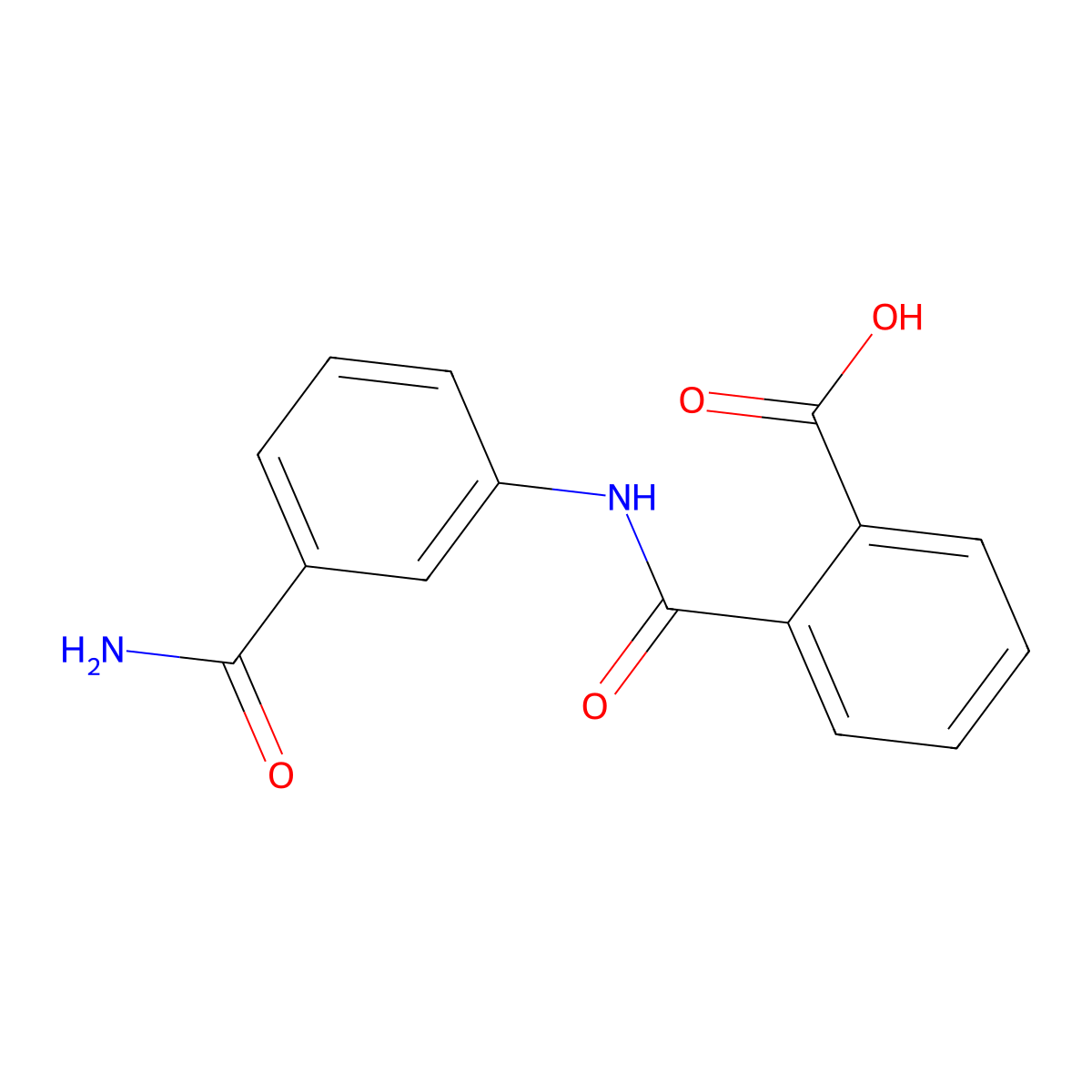2-[(3-Carbamoylphenyl)carbamoyl]benzoic acid molecular structure, CAS 306325-55-3