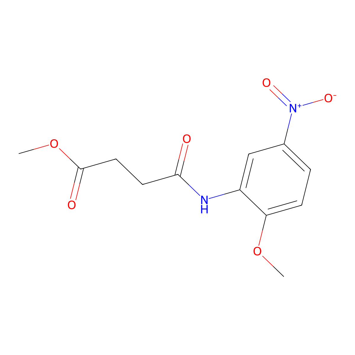 Methyl 4-(2-methoxy-5-nitroanilino)-4-oxobutanoate molecular structure, CAS 306325-59-7
