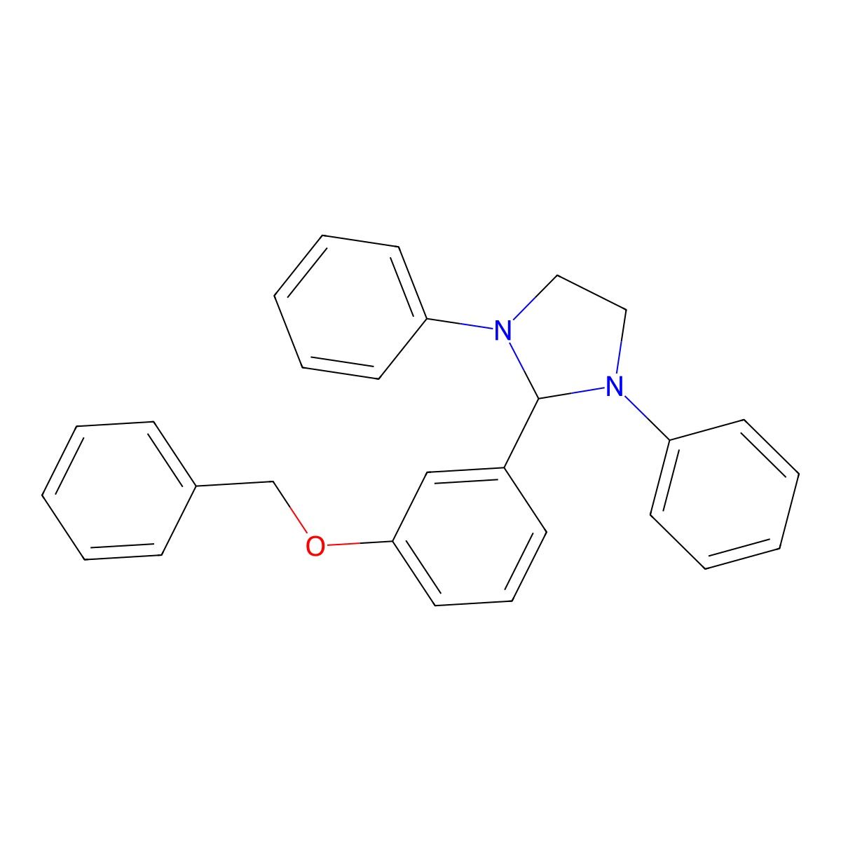 2-(3-(Benzyloxy)phenyl)-1,3-diphenylimidazolidine molecular structure, CAS 306325-60-0