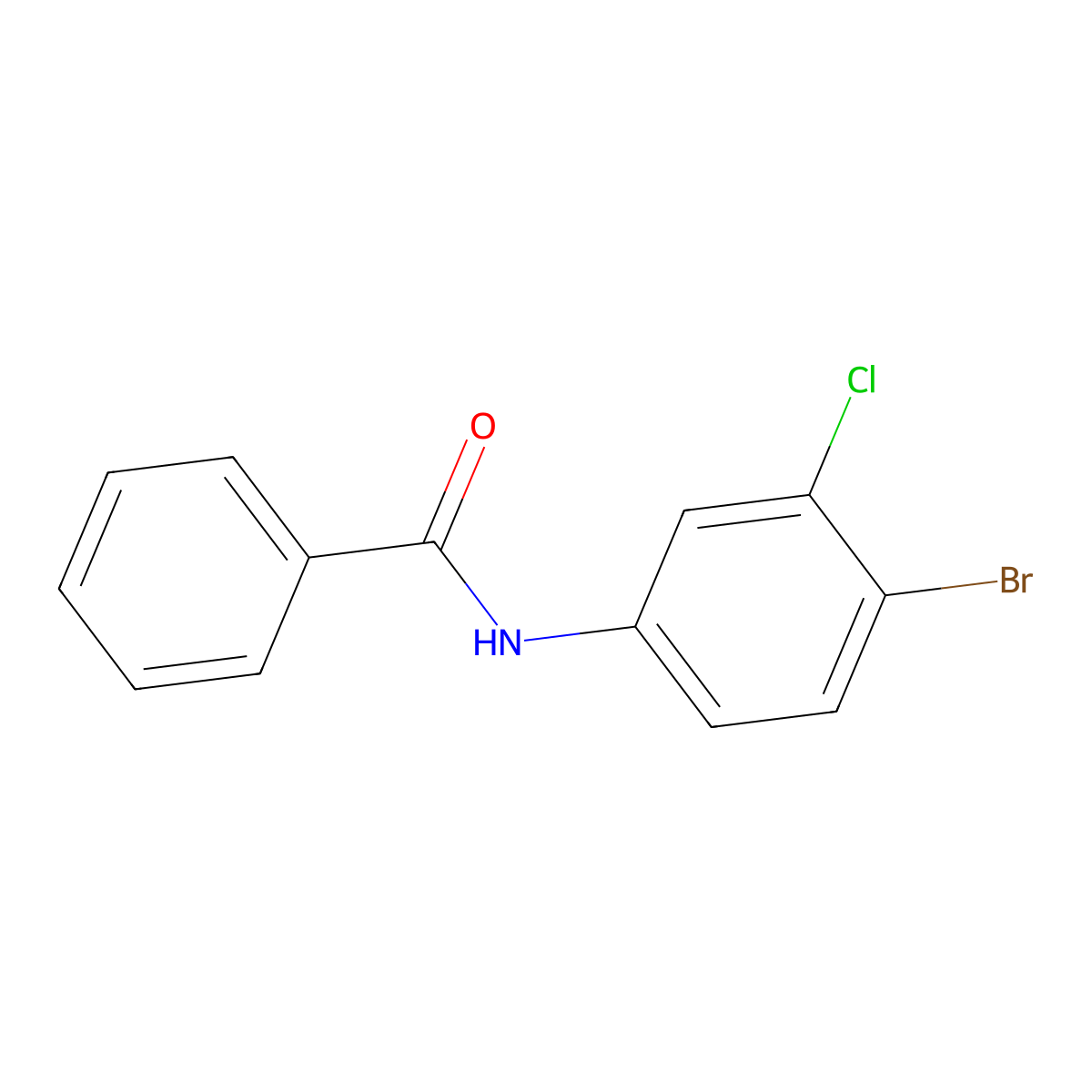 N-(4-bromo-3-chlorophenyl)benzamide molecular structure, CAS 306325-64-4