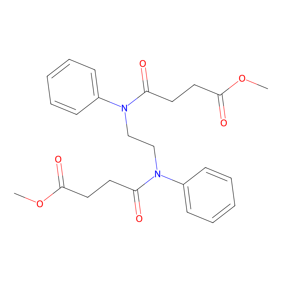 Methyl 4-({2-[(4-methoxy-4-oxobutanoyl)anilino]ethyl}anilino)-4-oxobutanoate molecular structure, CAS 306325-65-5