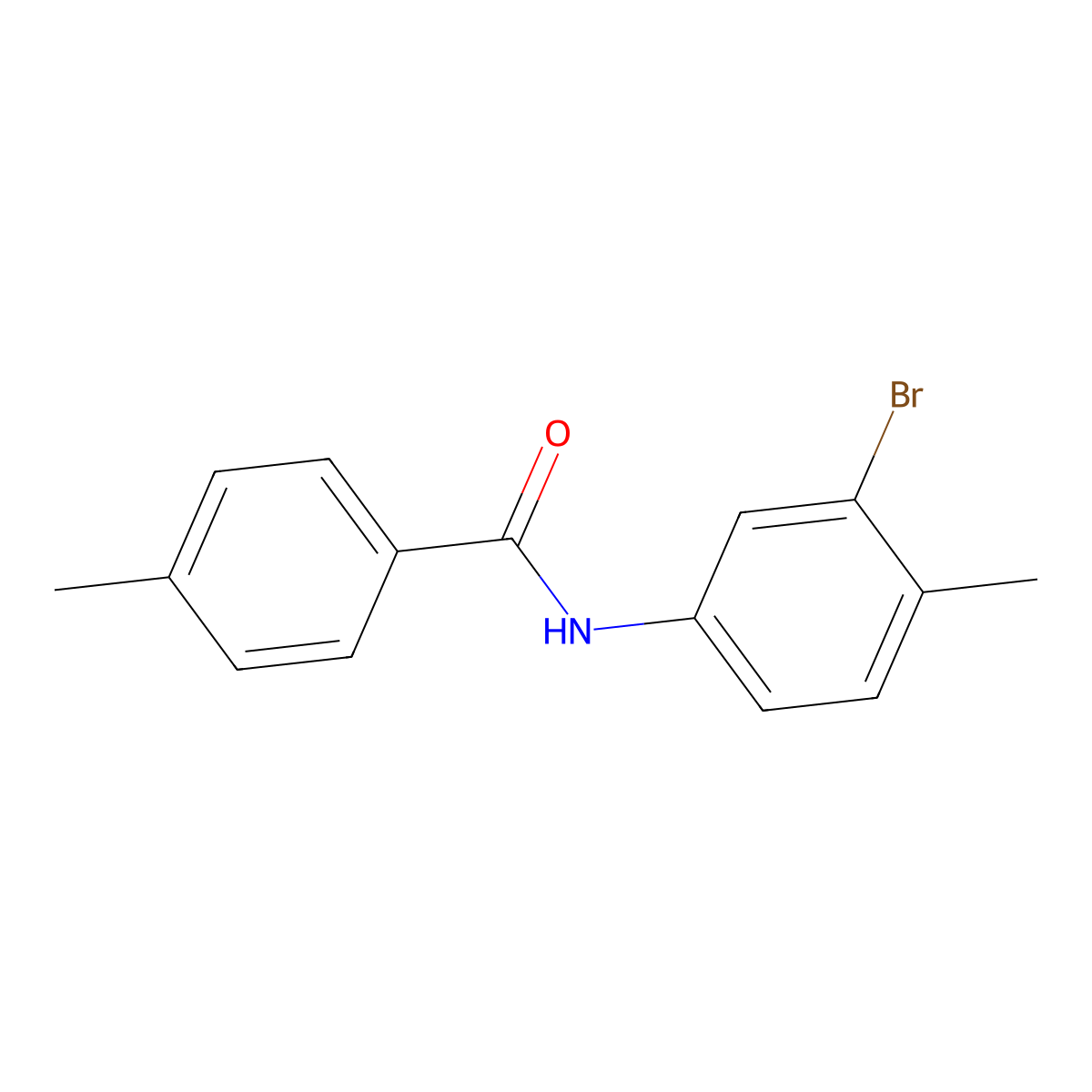 N-(3-bromo-4-methylphenyl)-4-methylbenzamide molecular structure, CAS 306325-66-6