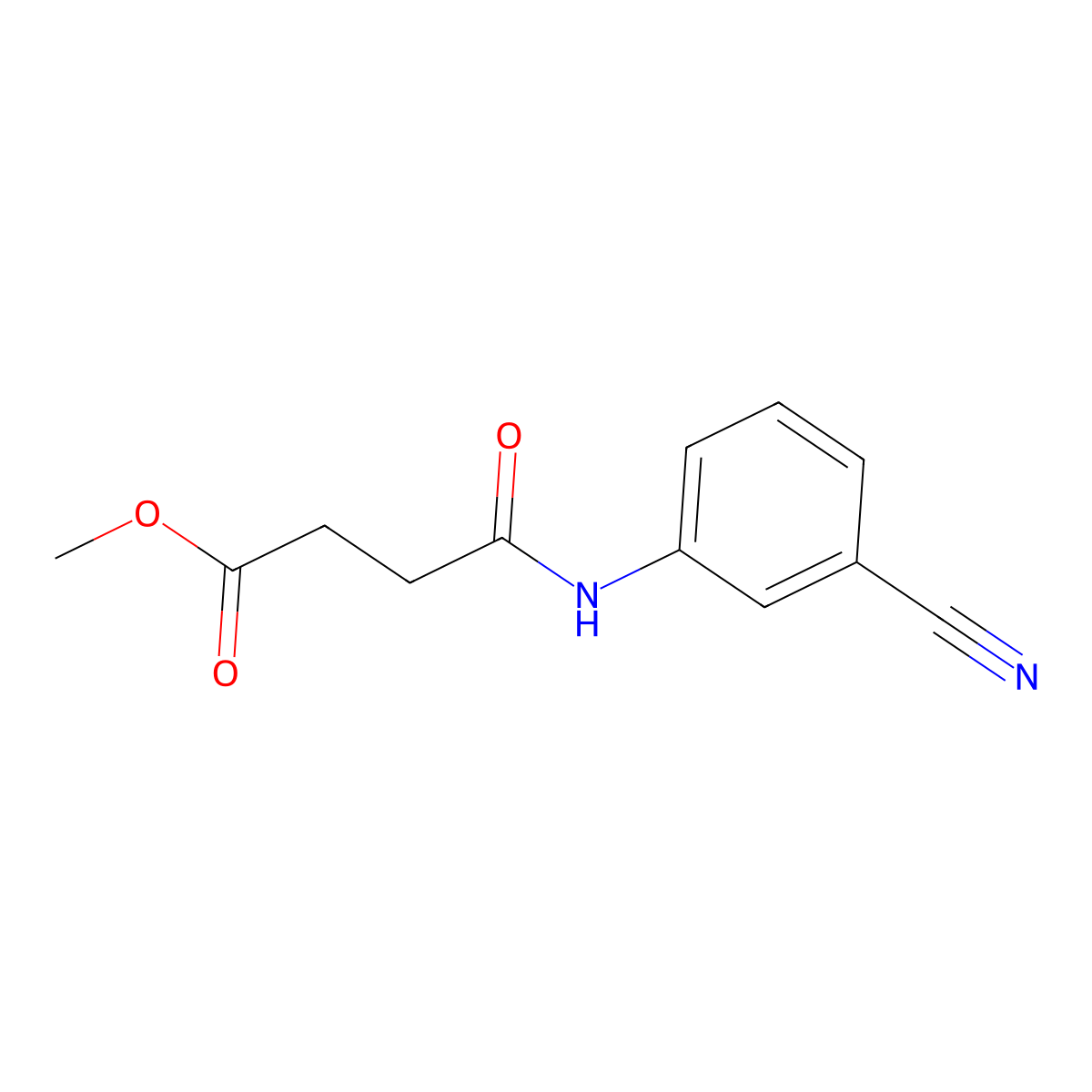 Methyl 4-(3-cyanoanilino)-4-oxobutanoate molecular structure, CAS 306325-67-7