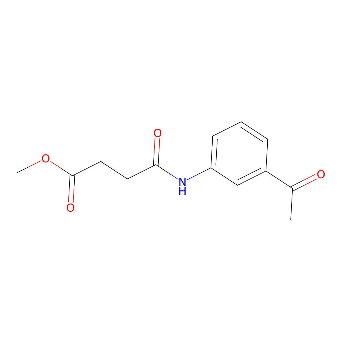 Methyl 4-(3-acetylanilino)-4-oxobutanoate molecular structure, CAS 306325-68-8
