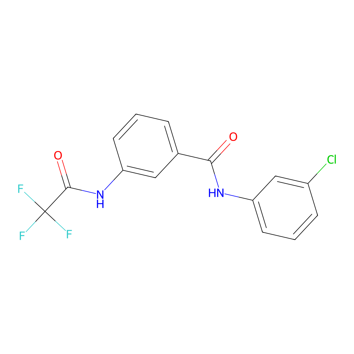 N-(3-chlorophenyl)-3-[(trifluoroacetyl)amino]benzamide molecular structure, CAS 306325-69-9