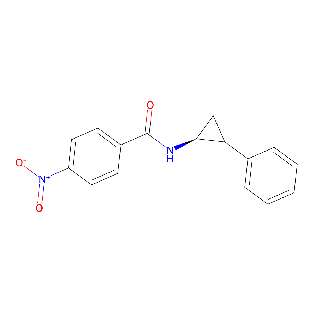 4-nitro-N-[(1S)-2-phenylcyclopropyl]benzamide molecular structure, CAS 306326-07-8