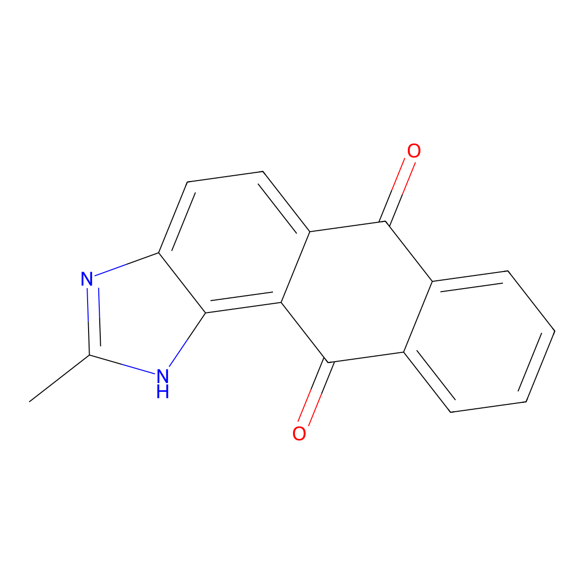 2-methyl-1H-anthra[1,2-d]imidazole-6,11-dione molecular structure, CAS 30634-09-4